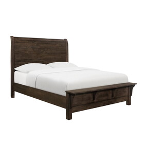 Brown King Sleigh Bed B2709S00011