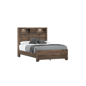 Brown Full Bookcase Bed B2709S00016