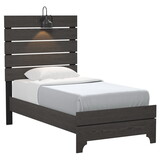 Wallace & Bay Junipe Brown Twin Bed with Lights B2709S00024