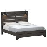 Wallace & Bay Junipe Brown Queen Bed with Lights B2709S00026