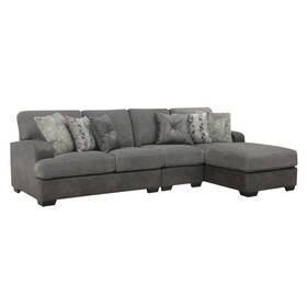 Wallace & Bay Grennburg Gray Modular 3 Piece Chaise Sectional B2709S00036