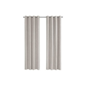 Curtain Panel, 2pcs Set, 54"w x 84"l, Room Darkening, Grommet, Living Room, Bedroom, Kitchen, Beige Micro Suede, Contemporary, Modern B2710P218769