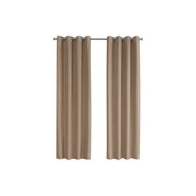 Curtain Panel, 2pcs Set, 54"w x 84"l, 100% Blackout, Grommet, Living Room, Bedroom, Kitchen, Brown Thermal Insulation Polyester, Contemporary, Modern B2710P218779