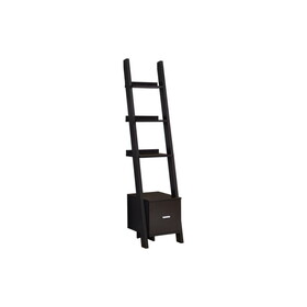 Bookshelf, Bookcase, Etagere, Corner, Ladder, 69"h, Office, Bedroom, Brown Laminate, Contemporary, Modern B2710P219122
