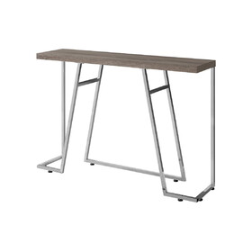 Accent Table, Console, Entryway, Narrow, Sofa, Living Room, Bedroom, Brown Laminate, Chrome Metal, Contemporary, Modern B2710P219212