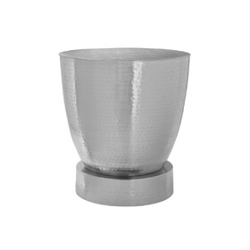 Accent Table, Drum, Side, End, Nightstand, Lamp, Living Room, Bedroom, Chrome Metal, Contemporary, Modern B2710P219453