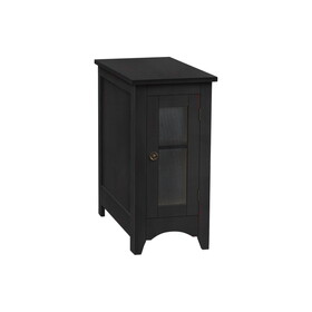 Accent Table, End, Side Table, Narrow, Nightstand, Bedroom, Lamp, Storage, Black Veneer, Transitional B2710P219494