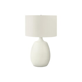 Lighting, 26"h, Table Lamp, Ivory / Cream Shade, Cream Resin, Contemporary B2710P220076
