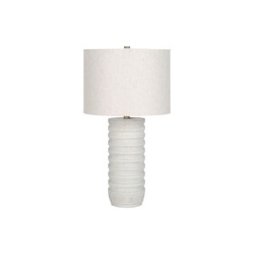 Lighting, 28"h, Table Lamp, Cream Resin, Ivory / Cream Shade, Transitional B2710P220122