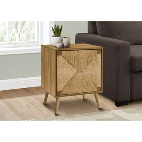 Accent Table, End, Storage, Small, Side, Living Room, Lamp, Light Walnut Laminate, Seagrass, Modern B2710P287033