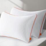 Bed Pillows King Size Set of 2, Fluffy Pillows for Back, Stomach or Side Sleepers, Luxury Hotel Quality, White B2716P367470