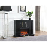Drisana Black Mirrored Finish Fireplace B2726P247239