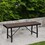 ACME Mariatu Oak & Black Finish Bench