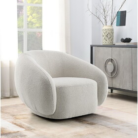 ACME Isabel Beige Boucle Chair w/Swivel