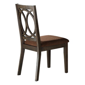 Jameson Brown Fabric & Espresso Finish Side Chair (Set of 2) B2726P272385