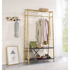 Pahor Gold & Black Finish Hall Tree B2726P278588