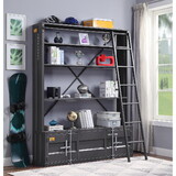 Cargo Gunmetal Bookcase w/Ladder