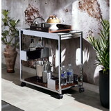 Lisses Chrome Finish Serving Cart