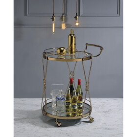 Zekera Champagne Finish Serving Cart B2726P286820