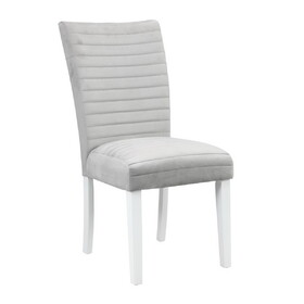 Elizaveta Gray Velvet &White High Gloss Finish Side Chair (Set of 2) B2726P288749