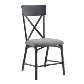 Edina Gray Fabric, Oak & Sandy Black Finish Side Chair (Set of 2) B2726P288750