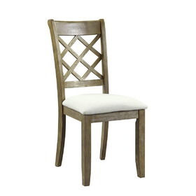 Karsen Beige Linen & Rustic Oak Finish Side Chair (Set of 2) B2726P288757