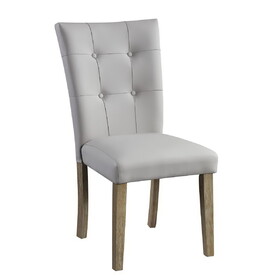 Charnell Gray Synthetic Leather & Oak Finish Side Chair (Set of 2) B2726P288760