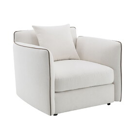 Yolanda Beige Chenille Chair w/Pillow B2726P316905