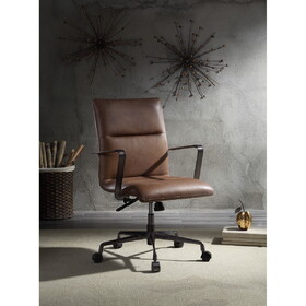 Indra Vintage Chocolate Top Grain Leather Office Chair B2726P333498