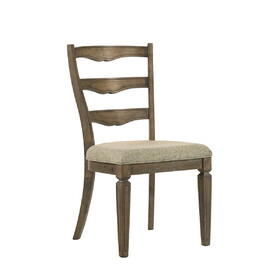 Parfield Light Brown Fabric & Weathered Oak Finish Side Chair (Set of 2) B2726P264648