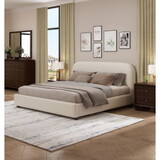 Arden Beige Fabric Full Bed