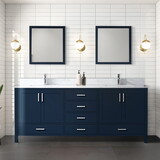 Navy Blue Double Bath Vanity 80 in. W x 22 in. D