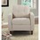 Button Tufted Piped Trim Square Arm Upholstered 3-Seater Sofa Couch, Polyester Fabric Transitional Living Room Sofa Furniture