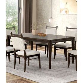 Modern Dining Table Dark Walnut Rubber wood 1pc Table Dining Room Furniture B2741P320861