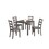 5pc Dining Table Set square 1x Table Slat Back 4x Chairs Transitional Style Gray Finish Dining Room B2741P381506