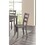 5pc Dining Table Set square 1x Table Slat Back 4x Chairs Transitional Style Gray Finish Dining Room B2741P381506