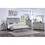 1pc Rustic Charm Footboard Bench Panel Queen Bed Soft Greige Natural Wood Grain Solid Wood B2741S00189