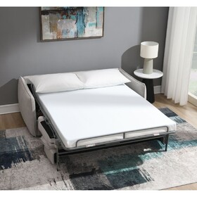 Jinn Beige Chenille Sofa w/Sleeper (Full, mattress included)