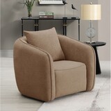 Keith Brown Chenille Chair w/Pillow