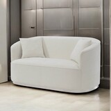 Odette Beige Chenille Loveseat w/2 Pillows
