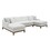 Valiant Ivory Chenille Sectional Sofa w/4 Pillows