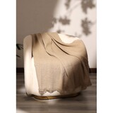 Stonewashed Linen Woven Throw Blanket with Fringe - 52X68