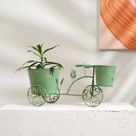 Decorative Green Patina Flower Pot Holder-16.5x7x7.5" B346P324865