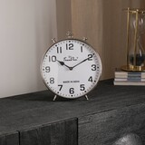 Decorative & Classic Aluminium Silver Table Clock-Desk clock B346P325440