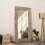 Rustic White Solid Wood Handcarved Rectangle Mirror Accent-36" x 72" B346P353980