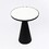 End Table White Marble Top Side Table Black Metal Frame