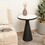 End Table White Marble Top Side Table Black Metal Frame