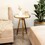 Round Marble Top Side Table Gold Metal Frame End Table