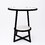 End Table White Marble Top Side Table Black Metal Frame