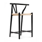 Wishbone Counter Stool Black Stain